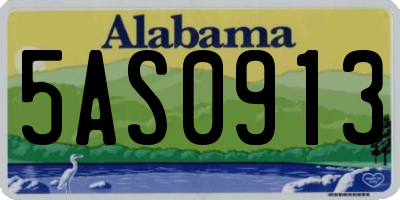 AL license plate 5AS0913