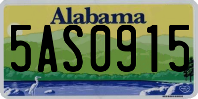 AL license plate 5AS0915