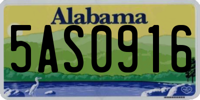AL license plate 5AS0916