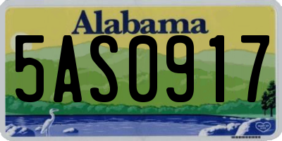AL license plate 5AS0917