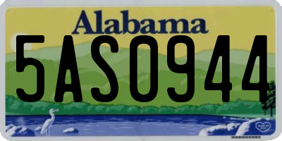 AL license plate 5AS0944