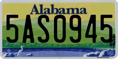 AL license plate 5AS0945