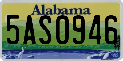 AL license plate 5AS0946