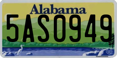 AL license plate 5AS0949