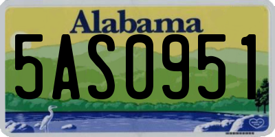 AL license plate 5AS0951