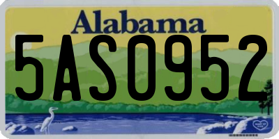 AL license plate 5AS0952