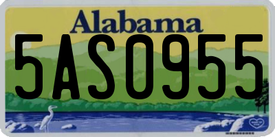 AL license plate 5AS0955