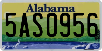 AL license plate 5AS0956