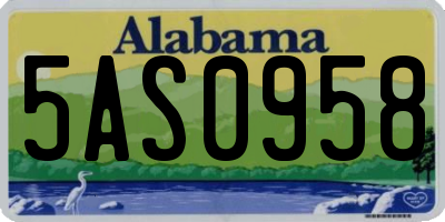 AL license plate 5AS0958