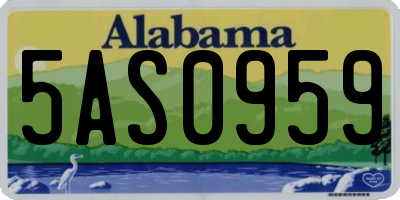 AL license plate 5AS0959