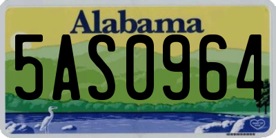 AL license plate 5AS0964