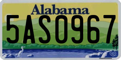AL license plate 5AS0967