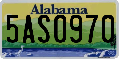 AL license plate 5AS0970