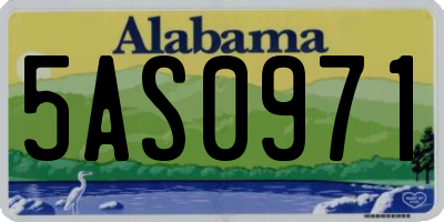 AL license plate 5AS0971