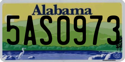 AL license plate 5AS0973