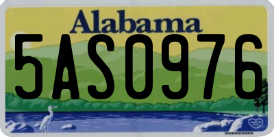 AL license plate 5AS0976