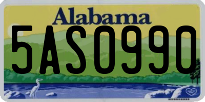 AL license plate 5AS0990