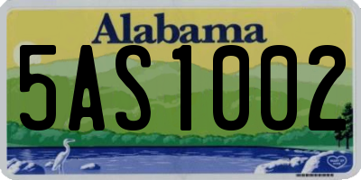 AL license plate 5AS1002