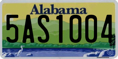 AL license plate 5AS1004