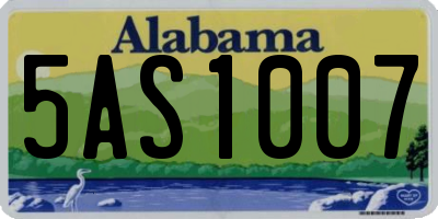 AL license plate 5AS1007