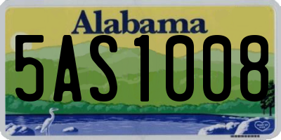 AL license plate 5AS1008