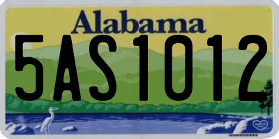 AL license plate 5AS1012