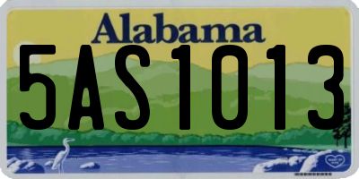 AL license plate 5AS1013