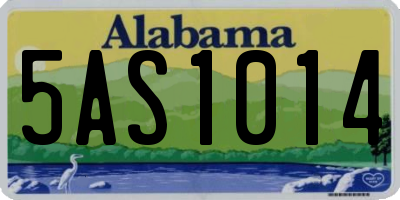 AL license plate 5AS1014