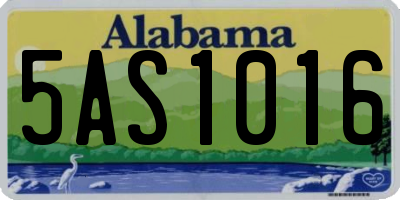 AL license plate 5AS1016
