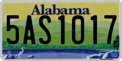 AL license plate 5AS1017