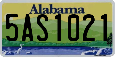 AL license plate 5AS1021