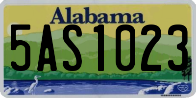 AL license plate 5AS1023