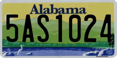 AL license plate 5AS1024