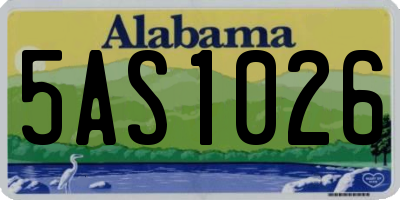 AL license plate 5AS1026