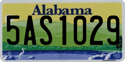 AL license plate 5AS1029
