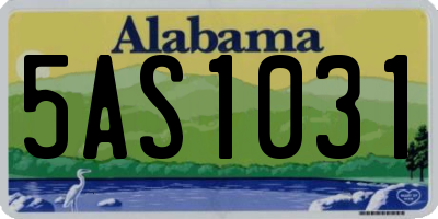 AL license plate 5AS1031