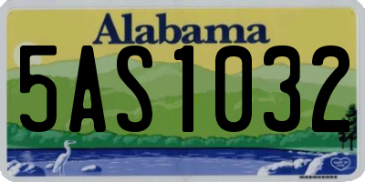 AL license plate 5AS1032