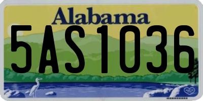 AL license plate 5AS1036