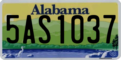 AL license plate 5AS1037