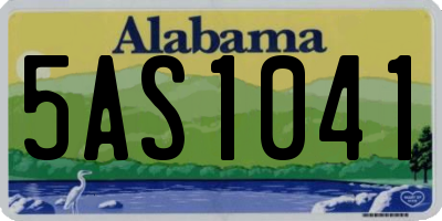 AL license plate 5AS1041