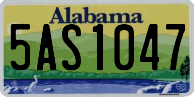 AL license plate 5AS1047