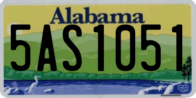 AL license plate 5AS1051