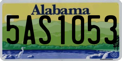 AL license plate 5AS1053