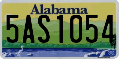 AL license plate 5AS1054