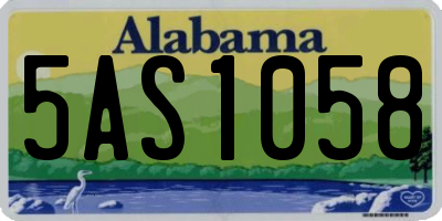 AL license plate 5AS1058