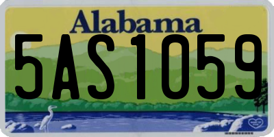 AL license plate 5AS1059