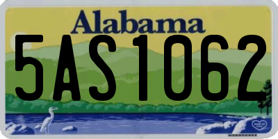 AL license plate 5AS1062
