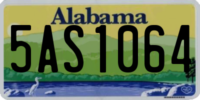 AL license plate 5AS1064