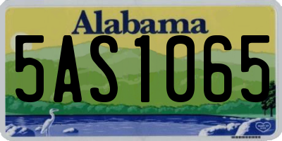 AL license plate 5AS1065