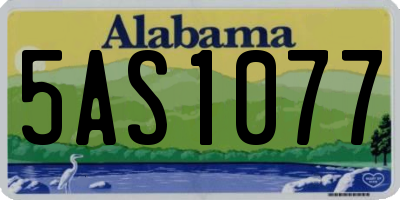 AL license plate 5AS1077